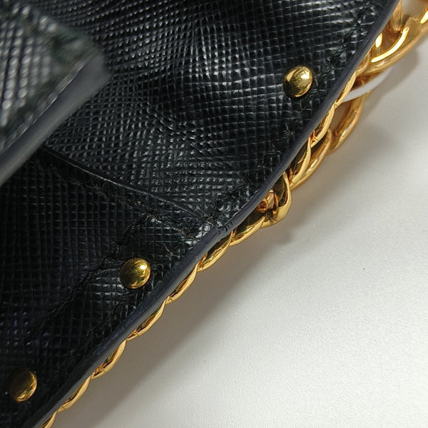 Saffiano Calfskin Shoulder Bag Black