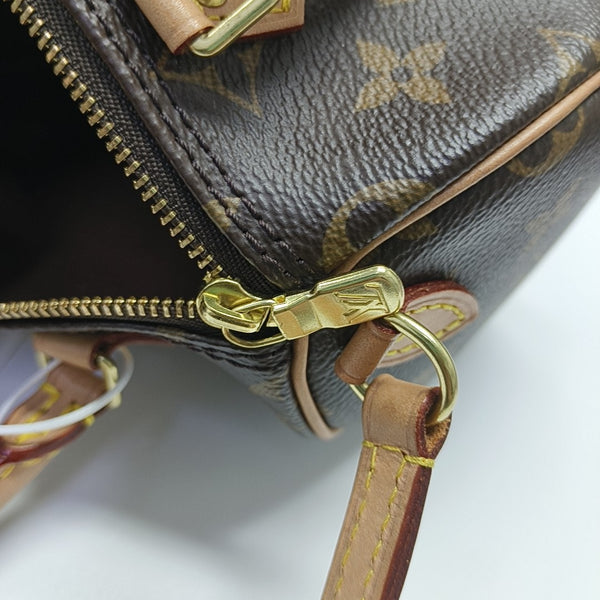 SPEEDY Nano Monogram Coated Canvas Brown