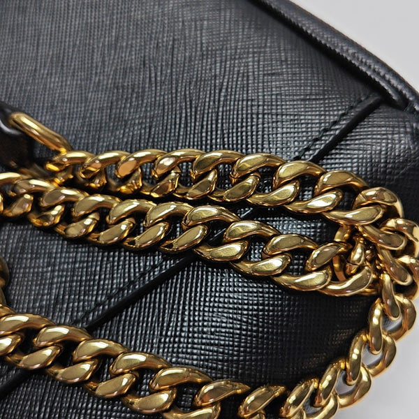 Sidonie Saffiano Calfskin Black