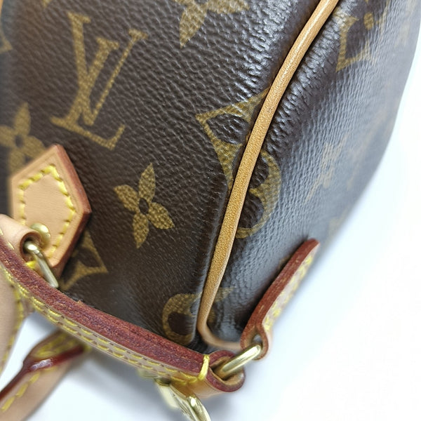 SPEEDY Nano Monogram Coated Canvas Brown