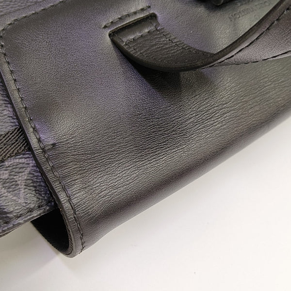 TRIO Monogram Coated Canvas Black