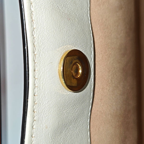 Diana Small Calfskin White