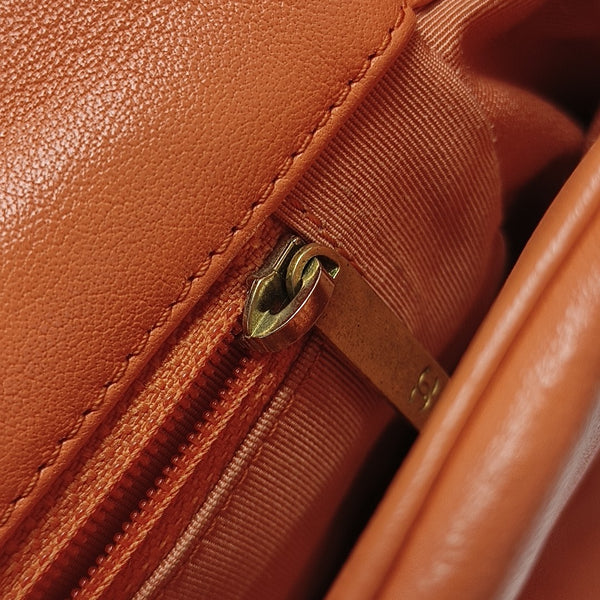 CHANEL 19 Small Quilted Lambskin Orange