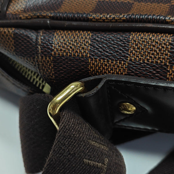 SHELTON MM Damier Ebene Coated Canvas Brown