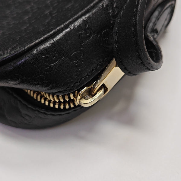Monogram Calfskin Shoulder Bag Black