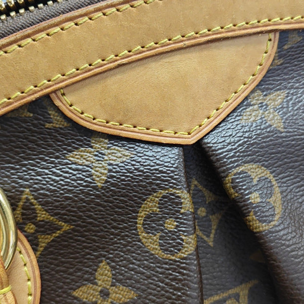 Monogram Coated Canvas Top Handle Bag Brown