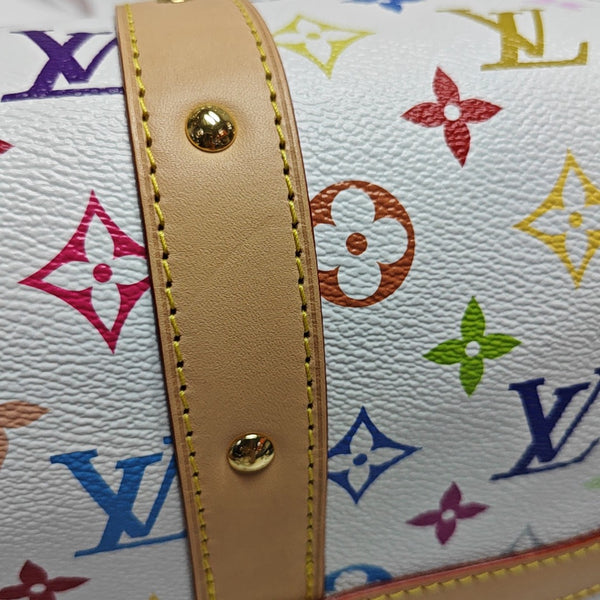 LV × TM KEEPALL 45 Monogram Coated Canvas White