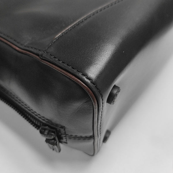 Calfskin Top Handle Bag Black