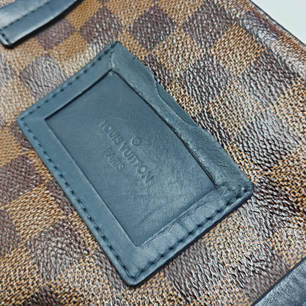 Damier Ebene Coated Canvas Tote Bag Brown