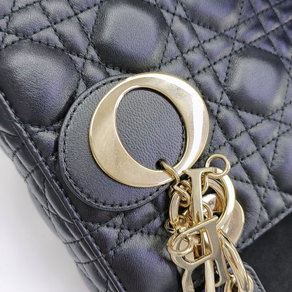 Lady Dior Small Cannage Lambskin Black