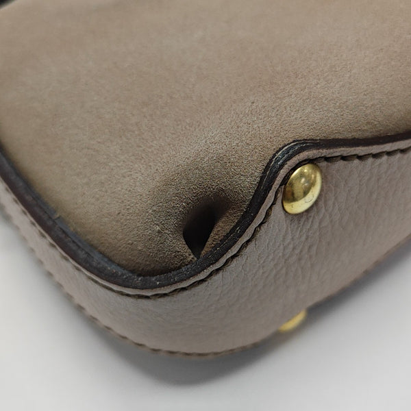 Suede Top Handle Bag Pink
