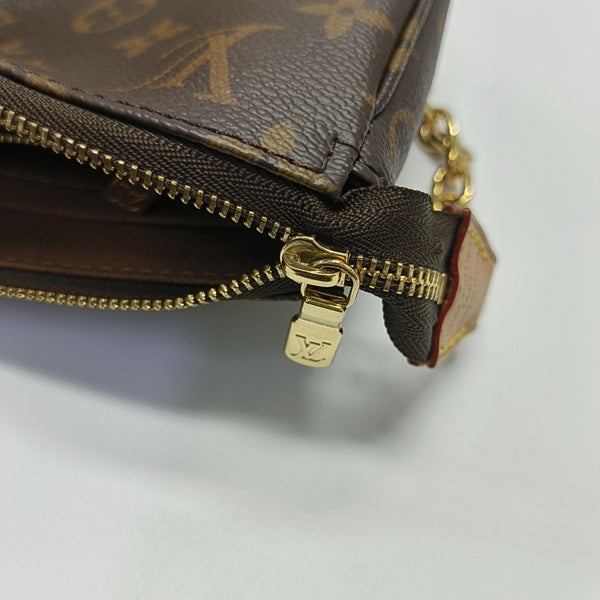 ACCESSOIRES GM Monogram Coated Canvas Brown