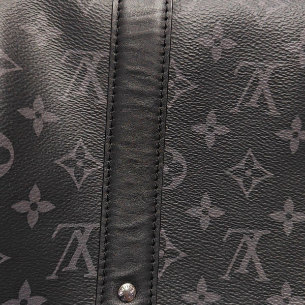 KEEPALL 25 Monogram Coated Canvas Black