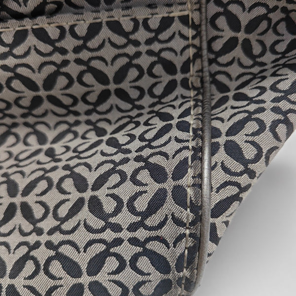 Monogram Canvas Top Handle Bag Gray