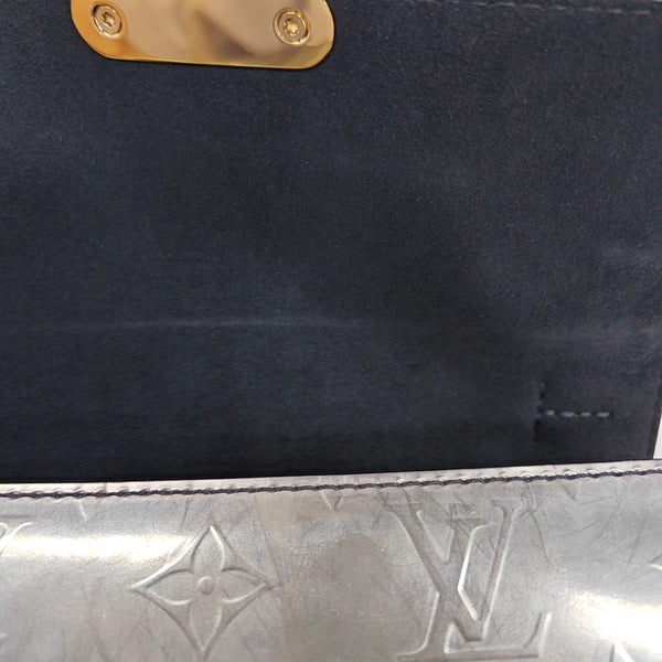 SPRING STREET Monogram Patent Leather Silver