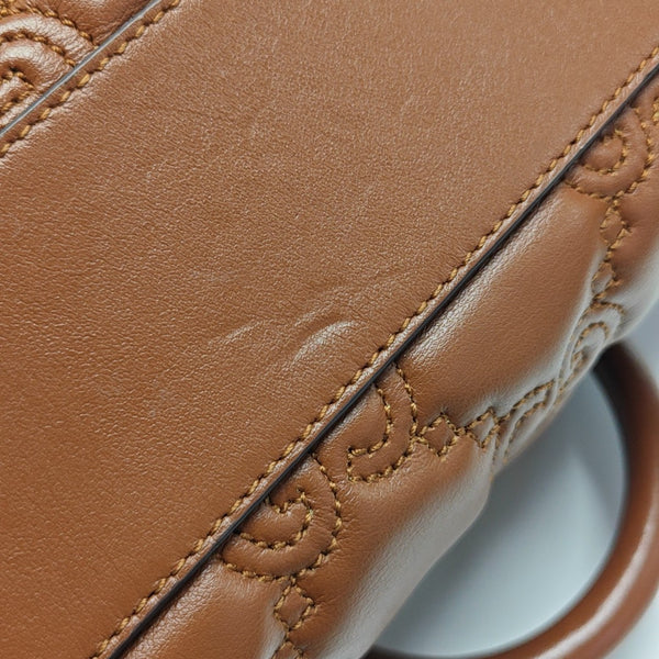 GG Matelassé Mini Quilted Calfskin Brown