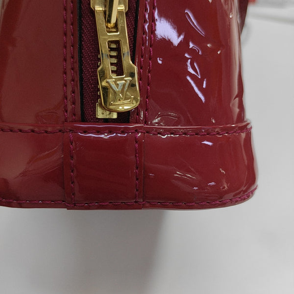 ALMA BB Monogram Patent Leather Red