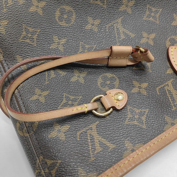 NEVERFULL MM Monogram Coated Canvas Brown
