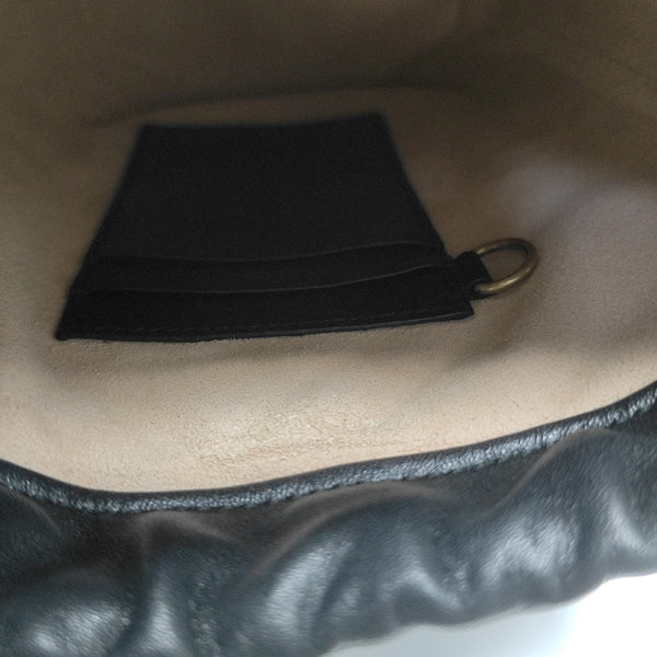 GG Marmont Mini Quilted Calfskin Black