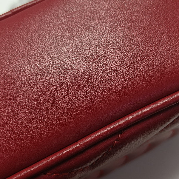 GG Marmont Super Mini Quilted Calfskin Red