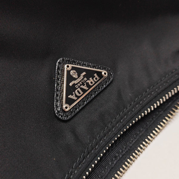 Nylon Top Handle Bag Black