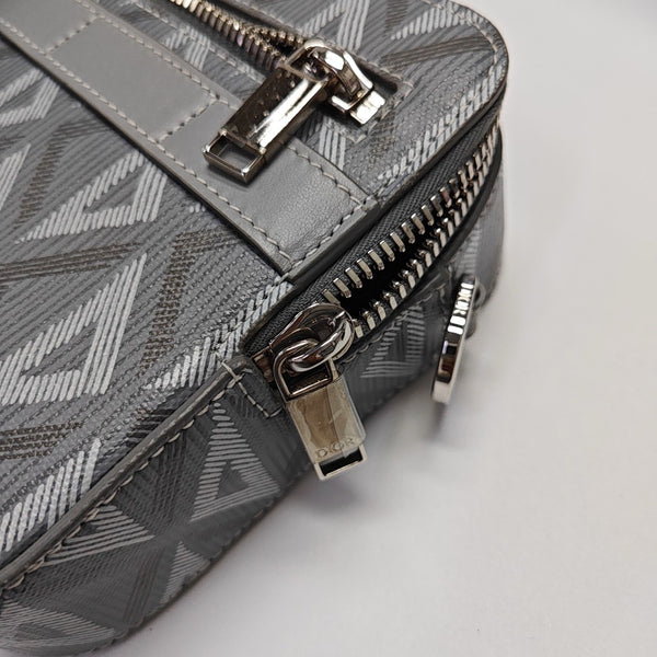 Coated Canvas Shoulder Bag Gray