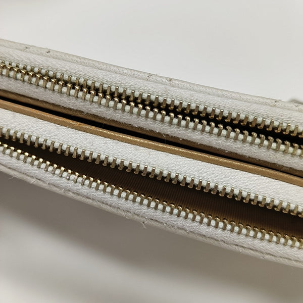 Quilted Lambskin Clutch White