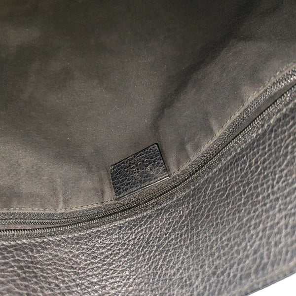 Monogram Fabric Shoulder Bag Black