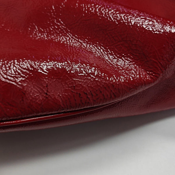 Quilted Patent Leather Tote Bag Red