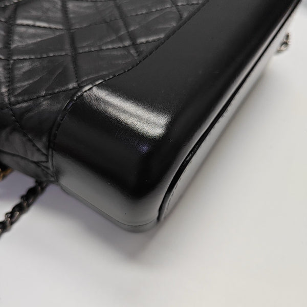 GABRIELLE Small Quilted Calfskin Black