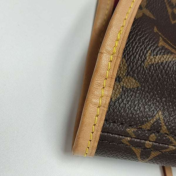NEVERFULL MM Monogram Coated Canvas Brown