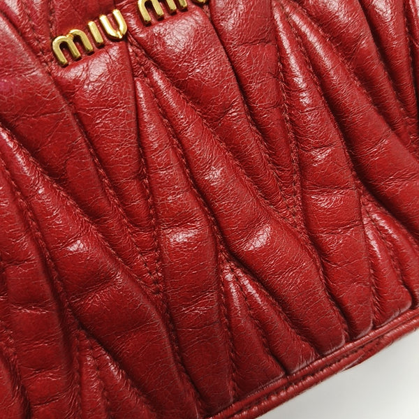 Matelassé Quilted Lambskin Red