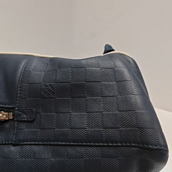 Damier Calfskin Backpack Blue