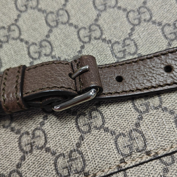 Monogram Coated Canvas Crossbody Bag Brown