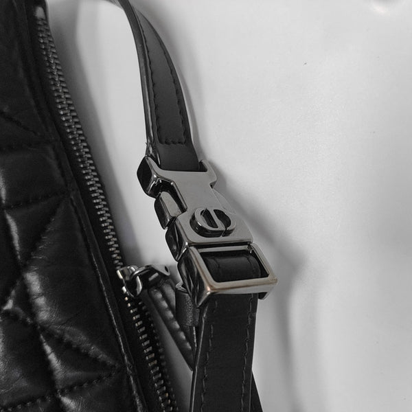 Diortravel Nomad Small Cannage Calfskin Black
