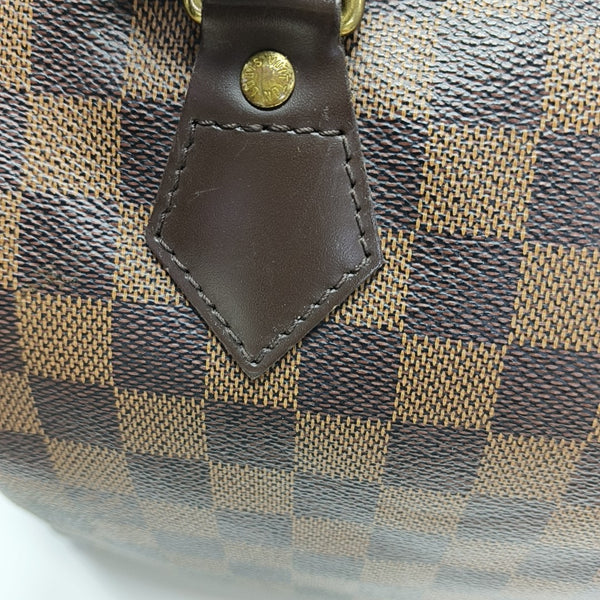SPEEDY 25 Lona revestida Damier Ebene Marrón