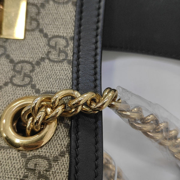 Padlock Small Monogram Coated Canvas Beige