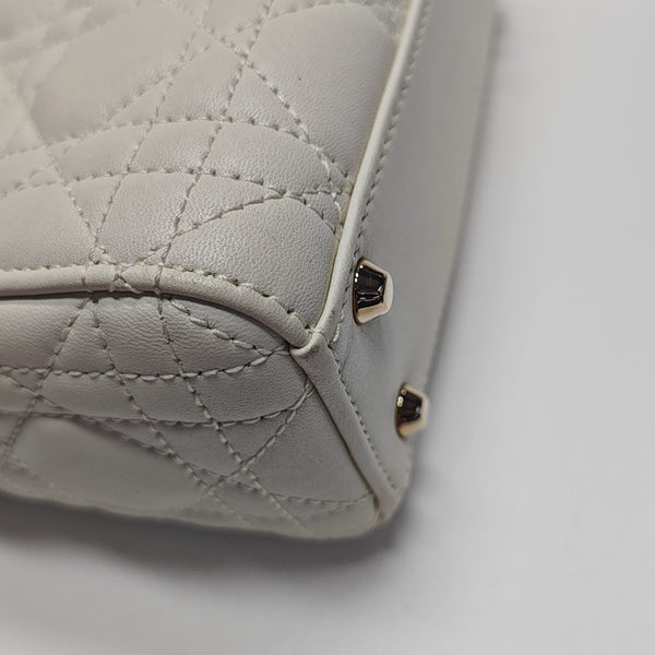 Lady Dior Mini Cannage Lambskin White