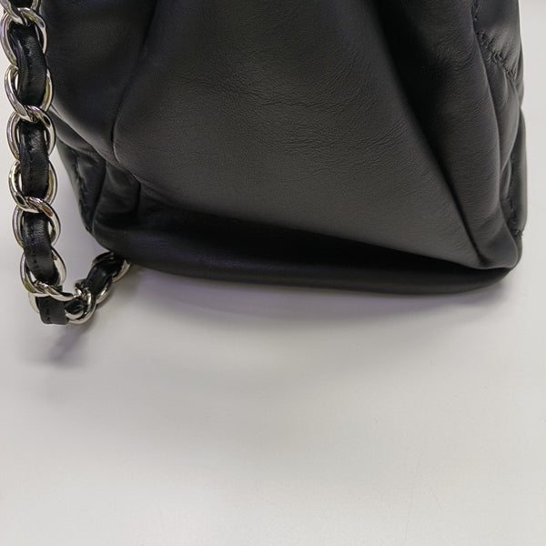 Quilted Calfskin Shoulder Bag Black