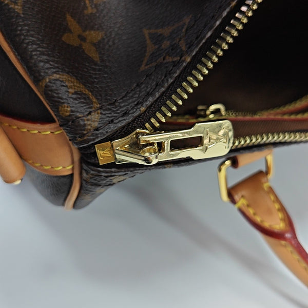 SPEEDY 25 Monogram Coated Canvas Brown