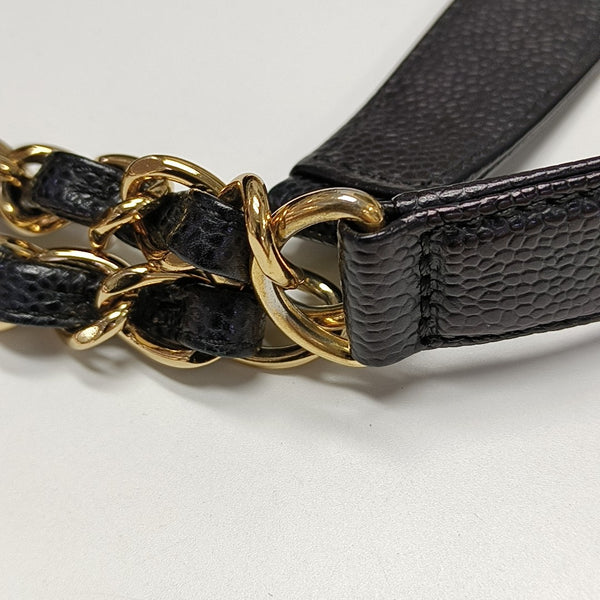 CHANEL GST Large Quilted Grained Calfskin Black