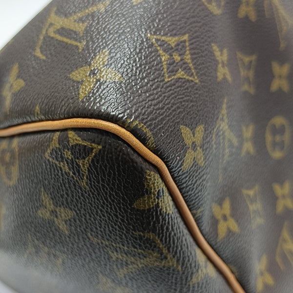 SPEEDY 30 Monogram Coated Canvas Brown