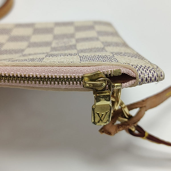 NEVERFULL MM Damier Azur Coated Canvas White