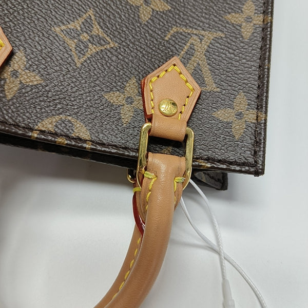 SAC PLAT Mini Monogram Coated Canvas Brown