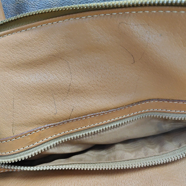 Coated Canvas Tote Bag Brown