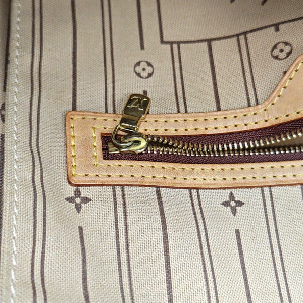 NEVERFULL MM Monogram Coated Canvas Brown