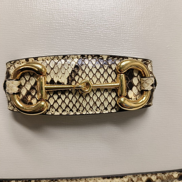 Horsebit 1955 Small Python White