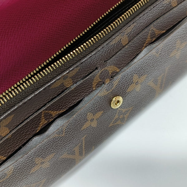 EMILIE Monogram Coated Canvas Brown Wallet