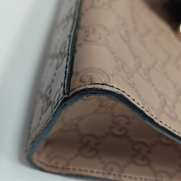Emily Chain Monogram Calfskin Beige