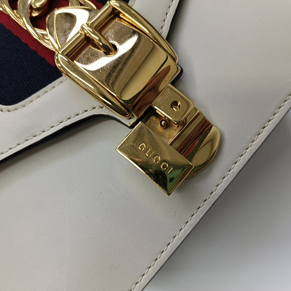 Sylvie Mini Calfskin White